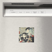 bushido ninja japanse ukiyo-e samurai krijger magneet (Insitu (Vaatwasser))