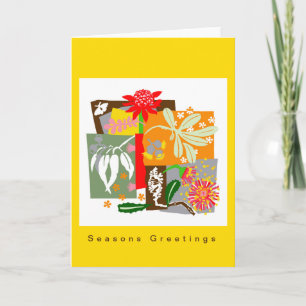 BUSHLAND FLORA - Struik bloemen Australian Xmas ka Feestdagen Kaart