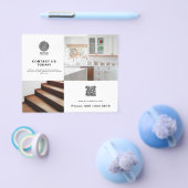 Business 2 Promotie Foto QR Code Business Logo Flyer (Enkel)