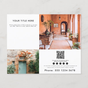 Business 2 Promotie Foto QR Code Social Media Flyer