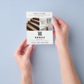 Business 2 Promotie Foto QR Code Social Media Flyer (Hand)