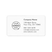 Business Address Label | Logo Company Info Sticker (Devant)