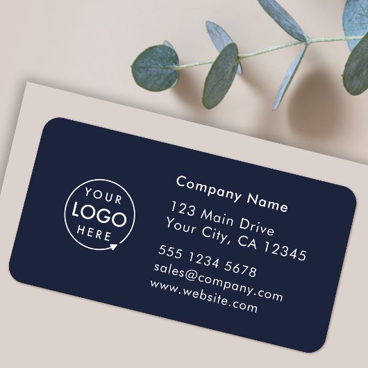 Business Address Label | Logo Company Info Sticker