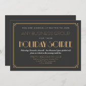 Business Art Déco Soiree Fête Invitations (Devant / Derrière)