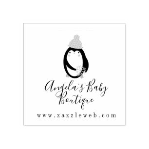 Business Baby Boutique Clothing Penguin Logo Rubberstempel