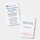 Business Badge | ID Badge – QR Logo (Recto et verso)