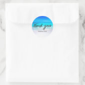 Business Beach Hartelijk dank voor aangepast blauw Ronde Sticker (Tas)