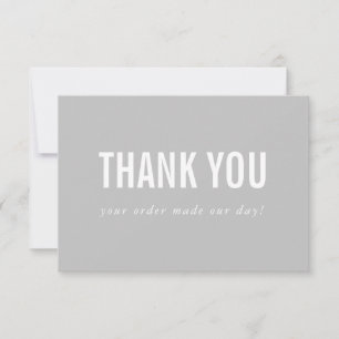 BUSINESS BEDANKT logo modern bestelinsert grijs