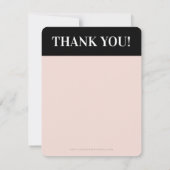 BUSINESS BEDANKT minimale moderne blush roze zwart (Achterkant)