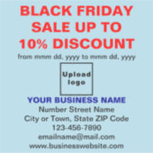 Business Black Friday Sale op lichtblauw Sticker (Voorkant)