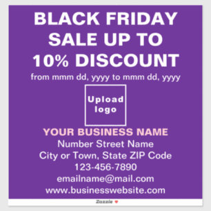Business Black Friday Sale op Paarse Vinyl Sticker