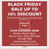 Business Black Friday Sale op rode vinyl Sticker (Vel)