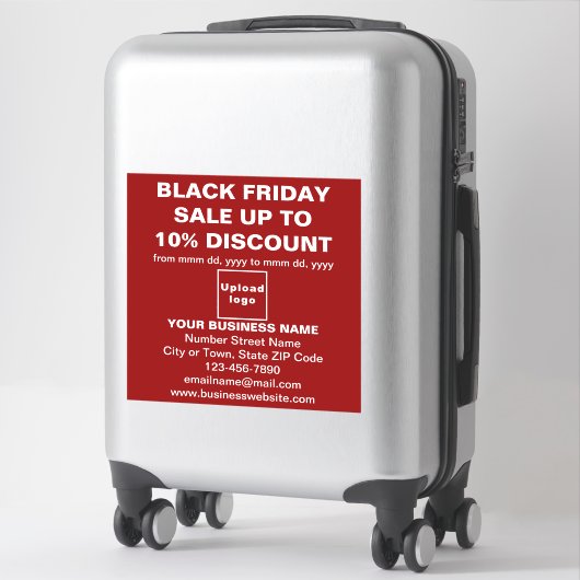 Business Black Friday Sale op rode vinyl Sticker (Koffer)