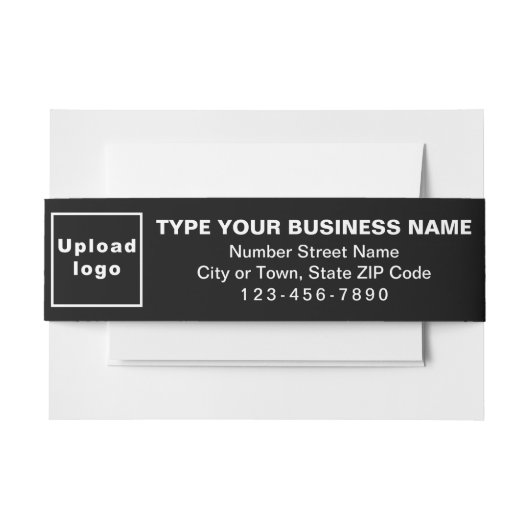 Business Black Landscape Format Uitnodigingen Wikkel (Voorkant Voorbeeld)