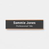 Business Black Naam Bord Kantoor Deur Verwisselbaa Deurbordje (Voorkant)