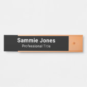 Business Black Naam Bord Kantoor Deur Verwisselbaa Deurbordje (Voorkant)