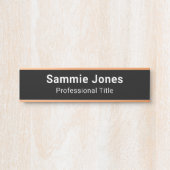 Business Black Naam Bord Kantoor Deur Verwisselbaa Deurbordje (Voorkant)