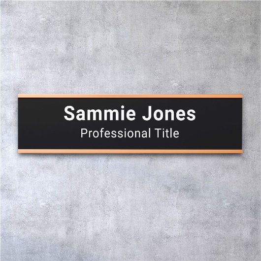 Business Black Naam Bord Kantoor Deur Verwisselbaa Deurbordje