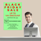 Business Black Vendredi Vente Light Green Poster