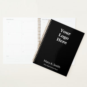 Business Black White Nom Logo du carnet de rendez-