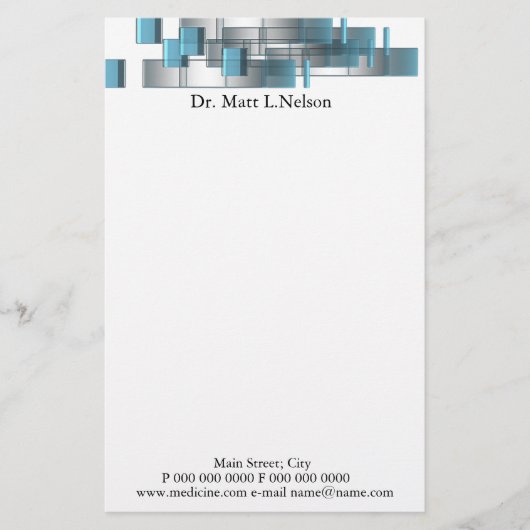 Business_blue_doctor Briefpapier (Voorkant)