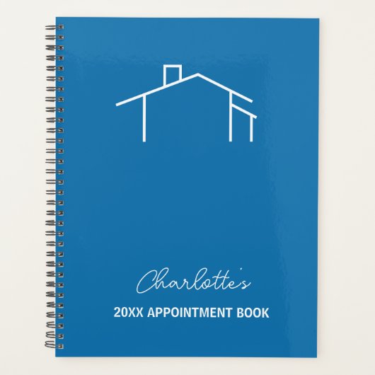 Business Blue House Logo Planificateur du carnet d (Devant)