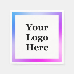 Business Blue Paars White Uw Logo hier Sjabloon Servet