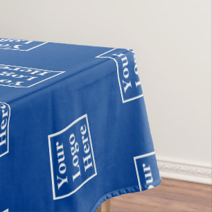 Business Blue Your Logo here Pattern-Sjabloon Tafelkleed