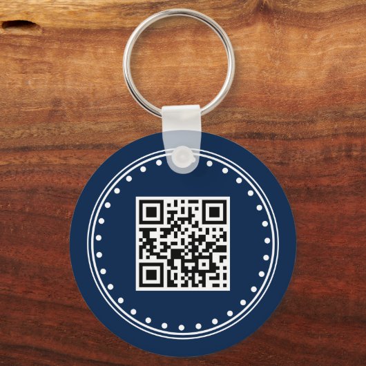 Business Brand and QR Code Logo Keychain (Achterkant)