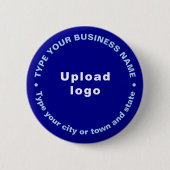 Business Brand Blue Round Button (Voorkant)