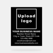 Business Brand on Black Acrylic Sign (Recto)