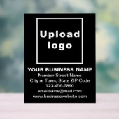 Business Brand on Black Acrylic Sign (Neutre)