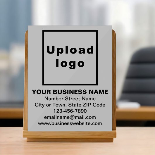 Business Brand on Gray Acrylic Sign