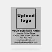 Business Brand on Gray Acrylic Sign (Recto)