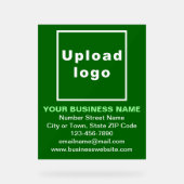 Business Brand on Green Acrylic Sign (Recto)