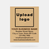Business Brand on Light Brown Acrylic Sign (Recto)