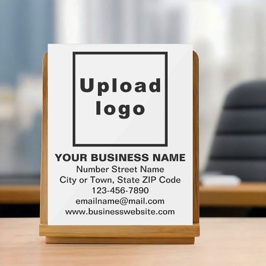 Business Brand on White Acrylic Sign