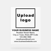 Business Brand on White Acrylic Sign (Recto)
