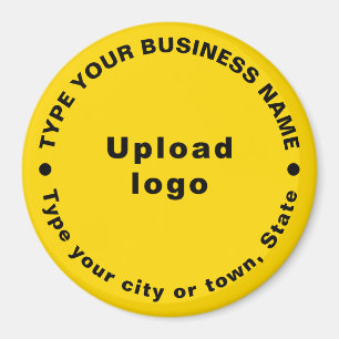 Business Brand Yellow Round Shape Magnet Magneet