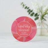 Business Branding - Mod Abstract rood roze Happy Feestdagenkaart (Staand voorkant)