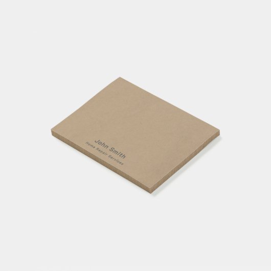 Business Brown Kraft Post-it® Notes (Schuin)