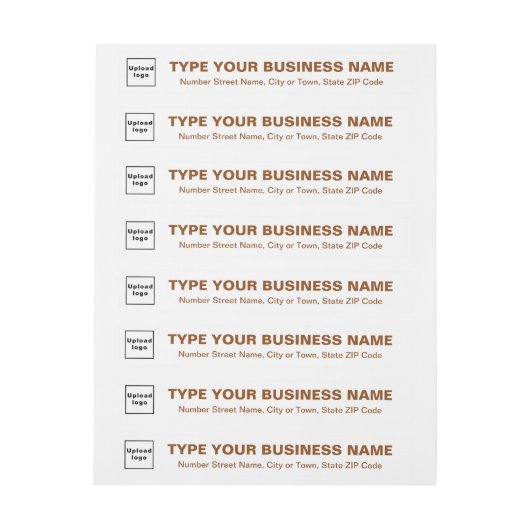 Business Brown-teksten over witterugzendadres (Vel)