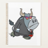 Business Bull cool en costume avec lunettes de sol (Devant)