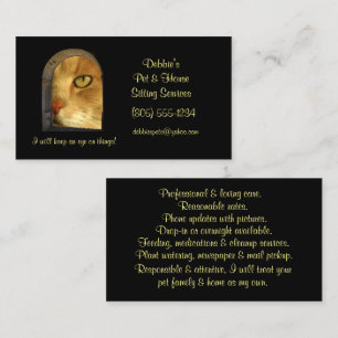 Business Busine voor Cute en Fun House en Pet Visitekaartje