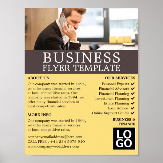 Business Call, Business & Finance Adverteren Poster (Voorkant)