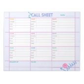 Business Call Planner & Tracking Sheet Notitieblok (Voorkant)