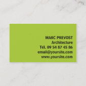 Business card - Carte de visite Architecture (Dos)