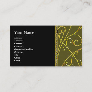 business_card_goud_floral visitekaartje