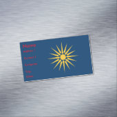 Business Card Magnet with Flag of Macedonia (In Situ)