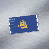 Business Card Magnet with Flag of Quebec City (In Situ)